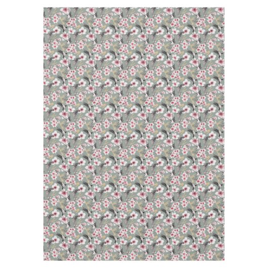 ピンかわいらし日本のクさくらんぼの花模様 テーブルクロス (正面)