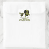 ピンが引っ張られるとグレンデ氏を嘲る スクエアシール (バッグ)