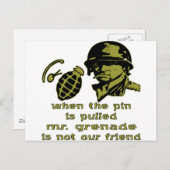 ピンが引っ張られるとグレンデ氏を嘲る ポストカード (正面/裏面)