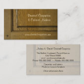 ピンで止められたほぞ穴およびほぞ接合箇所 名刺 (正面/裏面)