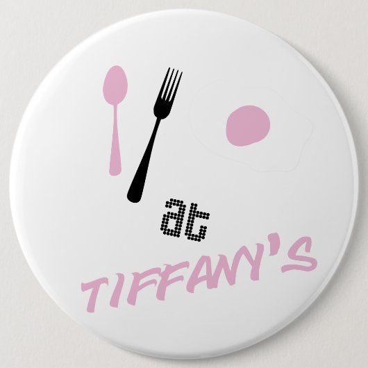 ピンで止められる朝食 缶バッジ (正面)