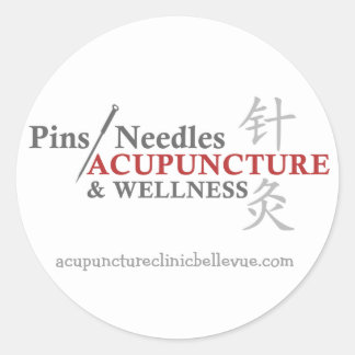 ピンと針のシール ラウンドシール