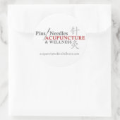 ピンと針のシール ラウンドシール (バッグ)