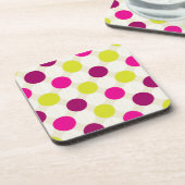 ピンと黄色の点 コースター (左側)