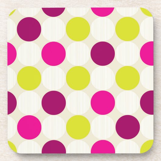 ピンと黄色の点 コースター (正面)