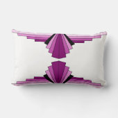 ピンのアールデコパターン ランバークッション (裏面)