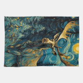 ピンの森のムース ゴッホ キッチンタオル (横)