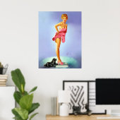 ピンはかりで測ピンで ポスター (ホームオフィス)