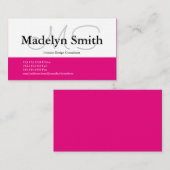 ピンはっきりしたクイニシャル-名刺 名刺 (正面/裏面)