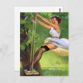 ピンを上にスイング ポストカード (正面/裏面)