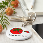 ピンを刺せ！(裁縫トマト) キーホルダー (側面)