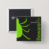 ピンを用心して下さい 缶バッジ (正面&裏面)