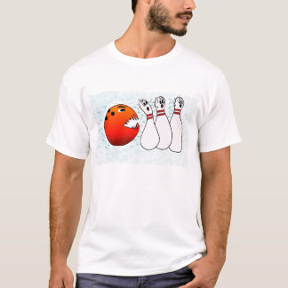 ピンを追跡するボーリング・ボール Tシャツ