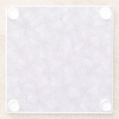 ピンアイウッズゼラニウムシームレスパターン ガラスコースター (裏面)