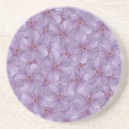 ピンアイウッズゼラニウムシームレスパターン コースター