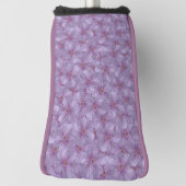 ピンアイウッズゼラニウムシームレスパターン ゴルフヘッドカバー (回転90)