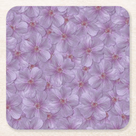 ピンアイウッズゼラニウムシームレスパターン スクエアペーパーコースター
