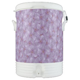 ピンアイウッズゼラニウムシームレスパターン ドリンククーラー