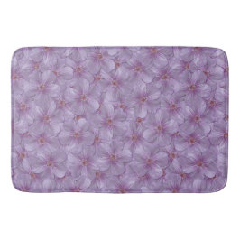 ピンアイウッズゼラニウムシームレスパターン バスマット