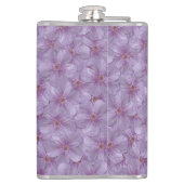 ピンアイウッズゼラニウムシームレスパターン フラスク (裏面)