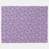 ピンアイウッズゼラニウムシームレスパターン フリースブランケット (正面(横))