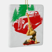 ピンアップガールクラシックカー セラミックオーナメント (右)