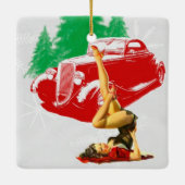 ピンアップガールクラシックカー セラミックオーナメント (裏面)