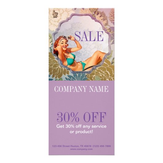 ピンアップガールヘアメイクアップスタイリストなめしサロン ラックカード (正面)