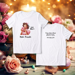 ピンアップガールベイカーをテーマにしたドーナツ トライブレンドＴシャツ