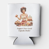 ピンアップガールホームベーカリーをテーマにしたCoozie 缶クーラー (正面)