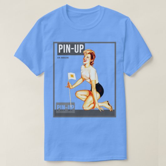 ピンアップガールヴィンテージピンナップ誌38 Tシャツ (デザイン正面)