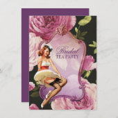 ピンアップガール主婦レトロセーラーブライダルシャワー 招待状 (正面/裏面)