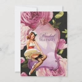 ピンアップガール主婦レトロセーラーブライダルシャワー 招待状