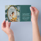 ピンアップガール美容師ヘアメイクアップアーティスト チラシ (ハンドル)