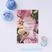 ピンアップガール美容師ヘアメイクアップアーティスト チラシ (シングル)