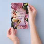 ピンアップガール美容師ヘアメイクアップアーティスト チラシ (ハンドル)