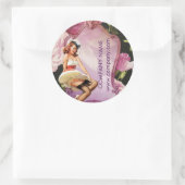 ピンアップガール美容師ヘアメイクアップアーティスト ラウンドシール (バッグ)