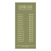 ピンアップガール美容師ヘアメイクアップアーティスト ラックカード (裏面)