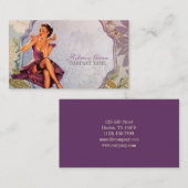 ピンアップガール美容師ヘアメイクアップアーティスト 名刺 (正面/裏面)