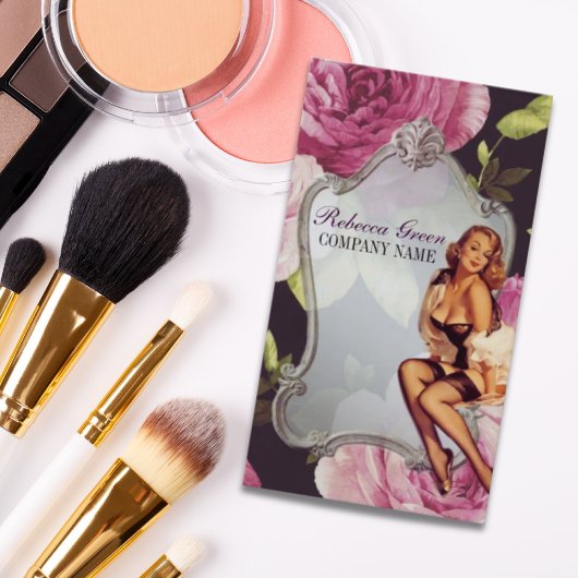 ピンアップガール美容師ヘアメイクアップアーティスト 名刺