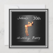 ピンアップガール&ブラックバースデーパーティー 招待状 (正面)