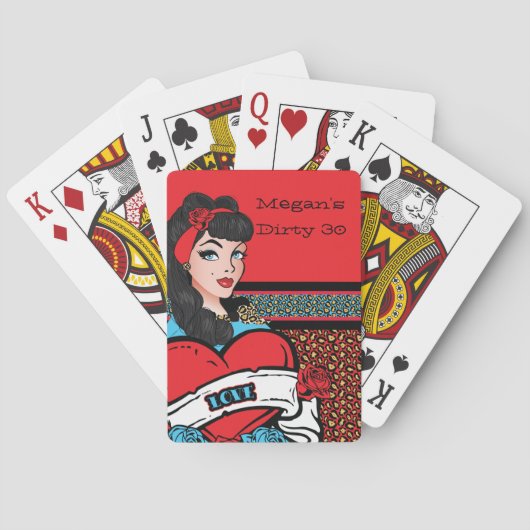 ピンアップガール、ロックアビリーパーティー トランプ (裏面)