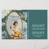 ピンアップガール 美容師 ヘアメイクアーティスト チラシ (正面)