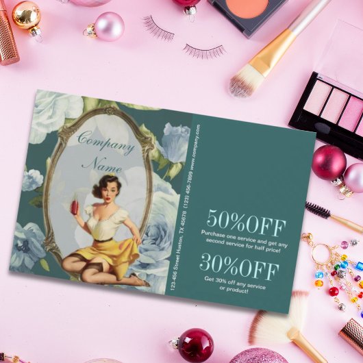 ピンアップガール 美容師 ヘアメイクアーティスト チラシ