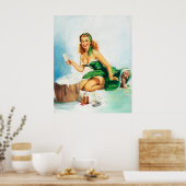 ピンアップクリーニングおもしろい時間 ポスター (キッチン)