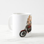 ピンアップバイクもしくは自転車に乗る人 コーヒーマグカップ (正面左)