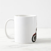 ピンアップバイクもしくは自転車に乗る人 コーヒーマグカップ (左)