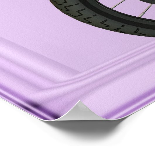 ピンアップバイクもしくは自転車に乗る人 ポスター (角)