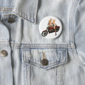 ピンアップバイクもしくは自転車に乗る人 缶バッジ (インサイチュ)