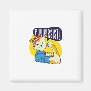 ピンアップ猫 マグネット